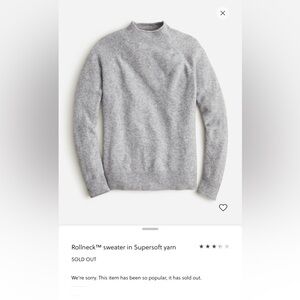 J. Crew Rollneck Sweater in Supersoft yarn
